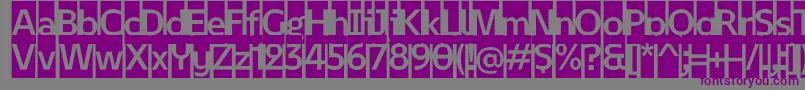 February 2   Initials Personal use Font – Purple Fonts on Gray Background