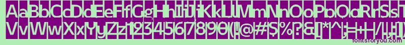 Police February 2   Initials Personal use – polices violettes sur fond vert