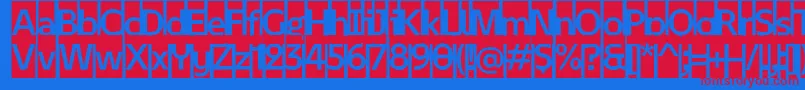 February 2   Initials Personal use Font – Red Fonts on Blue Background