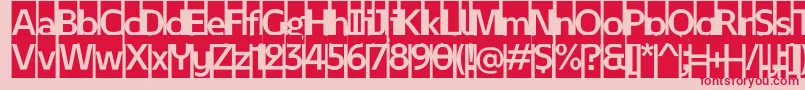 Шрифт February 2   Initials Personal use – красные шрифты на розовом фоне