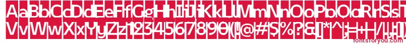 Czcionka February 2   Initials Personal use – czerwone czcionki na białym tle