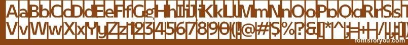 February 2   Initials Personal use-fontti – valkoiset fontit ruskealla taustalla