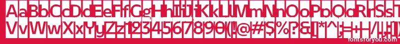 February 2   Initials Personal use Font – White Fonts on Red Background