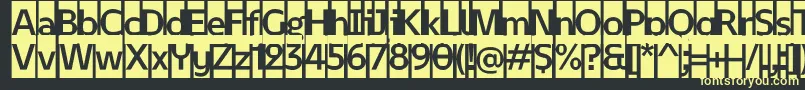 February 2   Initials Personal use-Schriftart – Gelbe Schriften auf schwarzem Hintergrund