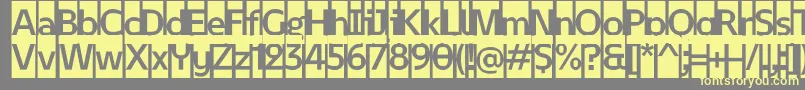 Czcionka February 2   Initials Personal use – żółte czcionki na szarym tle