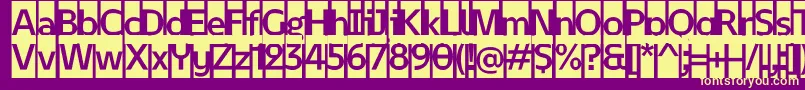 Fonte February 2   Initials Personal use – fontes amarelas em um fundo roxo