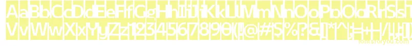 Czcionka February 2   Initials Personal use – żółte czcionki na białym tle