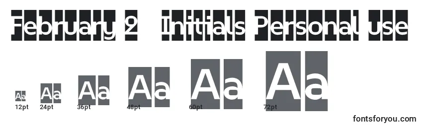 February 2   Initials Personal use Font Sizes