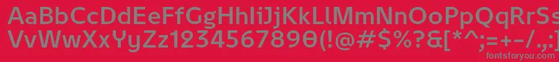 フォントFebruary 2   Normal Personal use – 赤い背景に灰色の文字