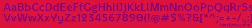 February 2   Normal Personal use-Schriftart – Violette Schriften auf rotem Hintergrund