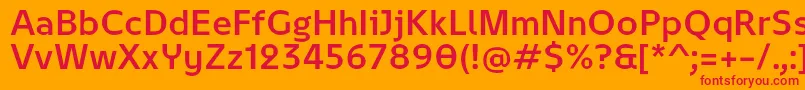 フォントFebruary 2   Normal Personal use – オレンジの背景に赤い文字