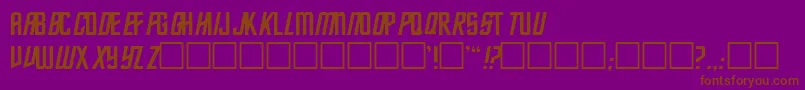 フォントFEC      – 紫色の背景に茶色のフォント