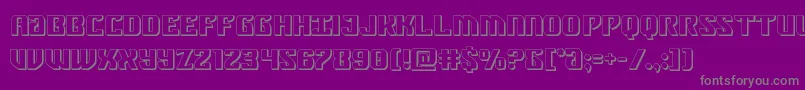 federalblue3d Font – Gray Fonts on Purple Background