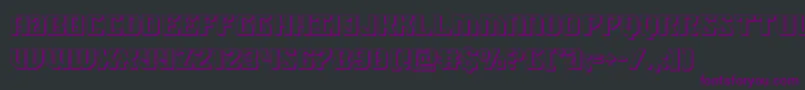 フォントfederalblue3d – 黒い背景に紫のフォント