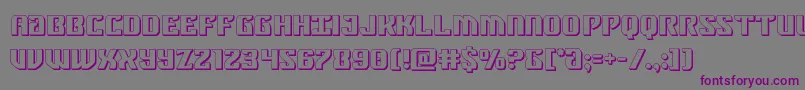 フォントfederalblue3d – 紫色のフォント、灰色の背景