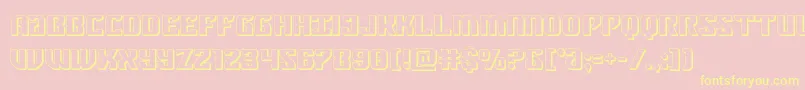 federalblue3d Font – Yellow Fonts on Pink Background