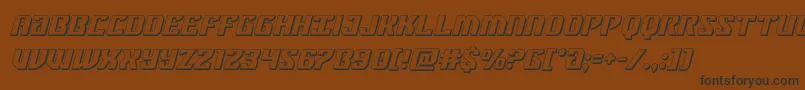 federalblue3dital-fontti – mustat fontit ruskealla taustalla