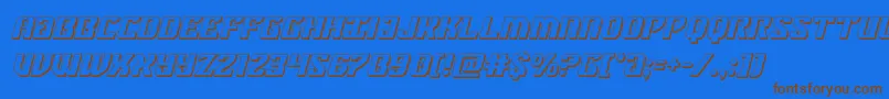 federalblue3dital Font – Brown Fonts on Blue Background