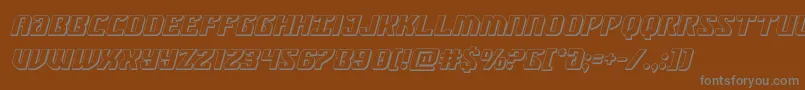 federalblue3dital Font – Gray Fonts on Brown Background