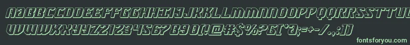 federalblue3dital Font – Green Fonts on Black Background