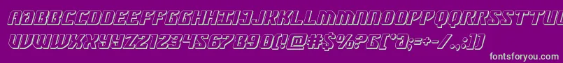federalblue3dital Font – Green Fonts on Purple Background