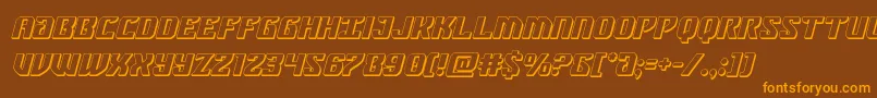 federalblue3dital Font – Orange Fonts on Brown Background