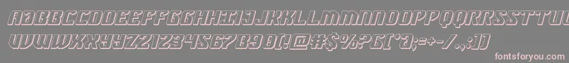 federalblue3dital Font – Pink Fonts on Gray Background