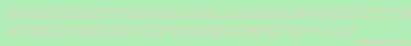 federalblue3dital-fontti – vaaleanpunaiset fontit vihreällä taustalla