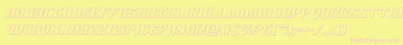 federalblue3dital Font – Pink Fonts on Yellow Background