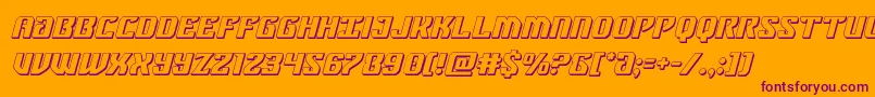 federalblue3dital Font – Purple Fonts on Orange Background
