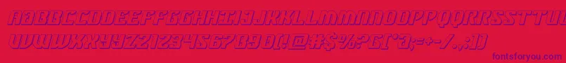 federalblue3dital Font – Purple Fonts on Red Background