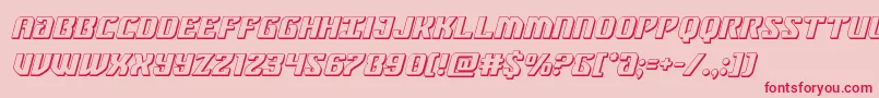 federalblue3dital Font – Red Fonts on Pink Background