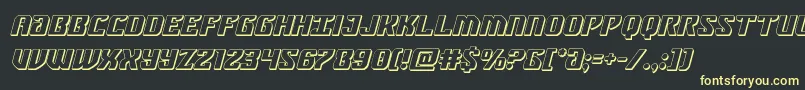 federalblue3dital Font – Yellow Fonts on Black Background
