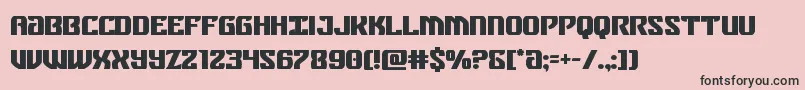 フォントfederalbluebold – ピンクの背景に黒い文字