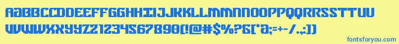 federalbluebold Font – Blue Fonts on Yellow Background