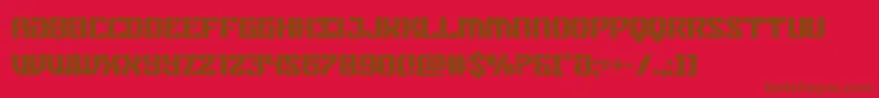 federalbluebold Font – Brown Fonts on Red Background
