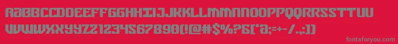 federalbluebold-Schriftart – Graue Schriften auf rotem Hintergrund