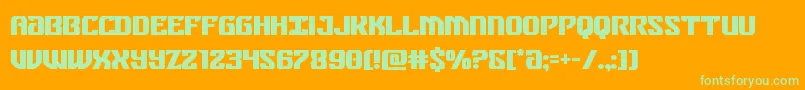 federalbluebold Font – Green Fonts on Orange Background