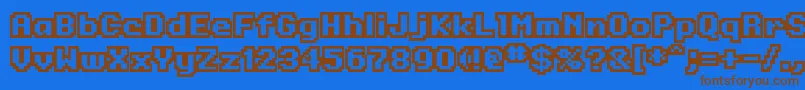 Onesr Font – Brown Fonts on Blue Background