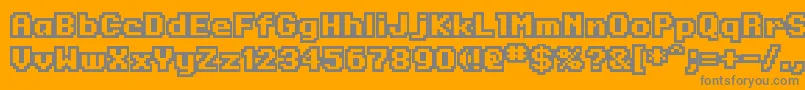 Onesr Font – Gray Fonts on Orange Background