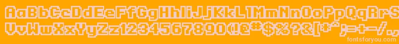 Onesr Font – Pink Fonts on Orange Background