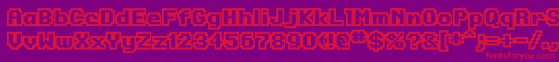 Шрифт Onesr – красные шрифты на фиолетовом фоне