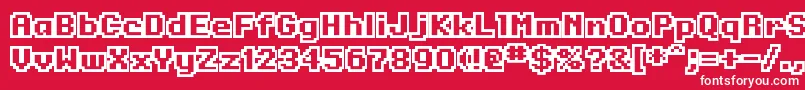 Onesr Font – White Fonts on Red Background