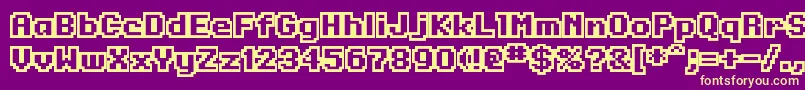 Onesr Font – Yellow Fonts on Purple Background