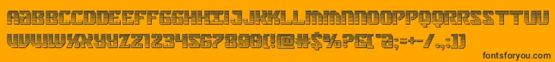 federalbluechrome Font – Black Fonts on Orange Background