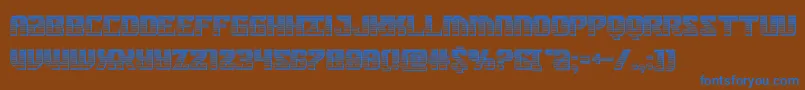 federalbluechrome Font – Blue Fonts on Brown Background