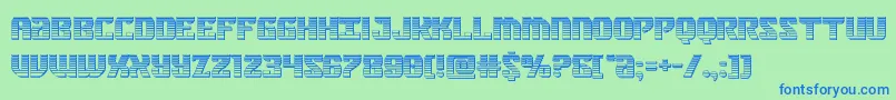 federalbluechrome Font – Blue Fonts on Green Background