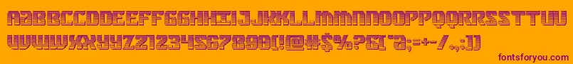 federalbluechrome Font – Purple Fonts on Orange Background