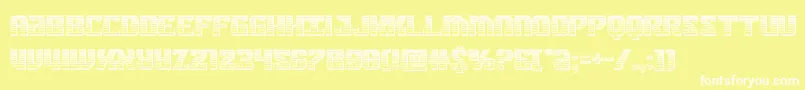 federalbluechrome Font – White Fonts on Yellow Background