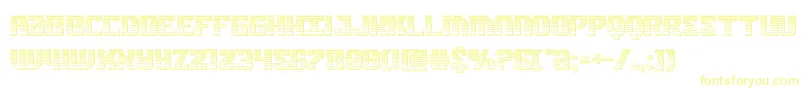 federalbluechrome Font – Yellow Fonts on White Background